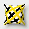 Yellow Geometric Decorative Pattern Pillowcase Office Living Room Home Pillowcase Car Ornaments