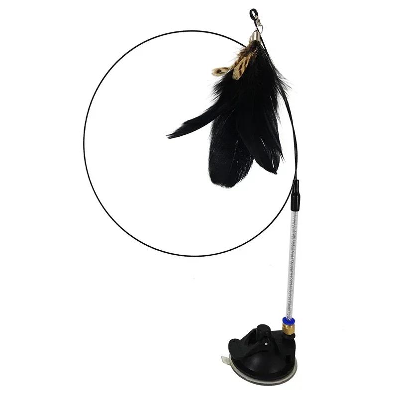 Interactive Cat Toy Funny Simulation Bird Feather with Bell Cat Stick Toy for Kitten Playing Teaser Wand Toy Pet Cats Supplies