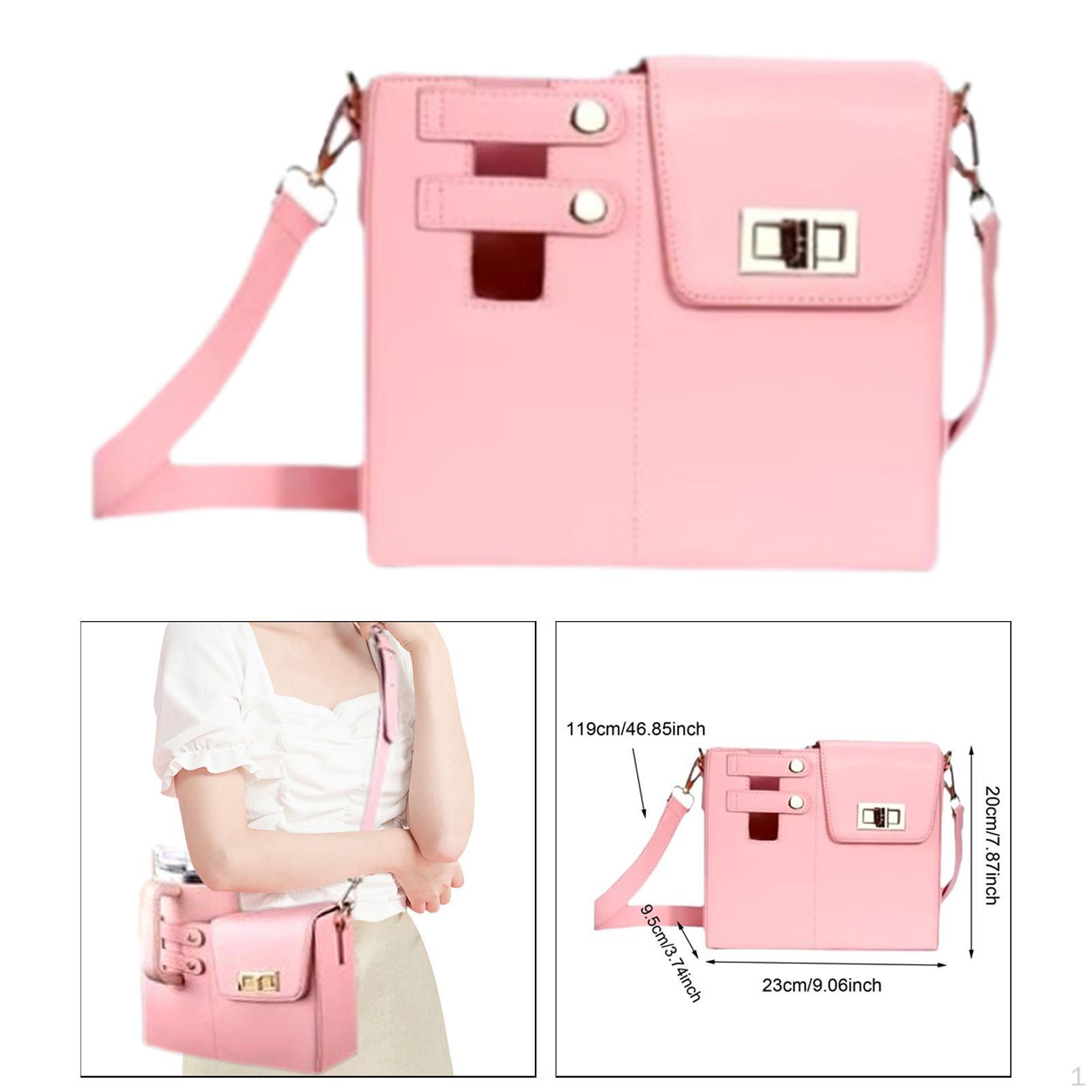 

Сумка для хранения стаканов для воды через плечо для работы на открытом воздухе на улице розовый