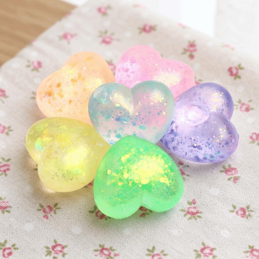 Sequins Love Squeeze Toy Changing Color Heart Slow Rising Toy Fashion Fidget Toy  Party Favor