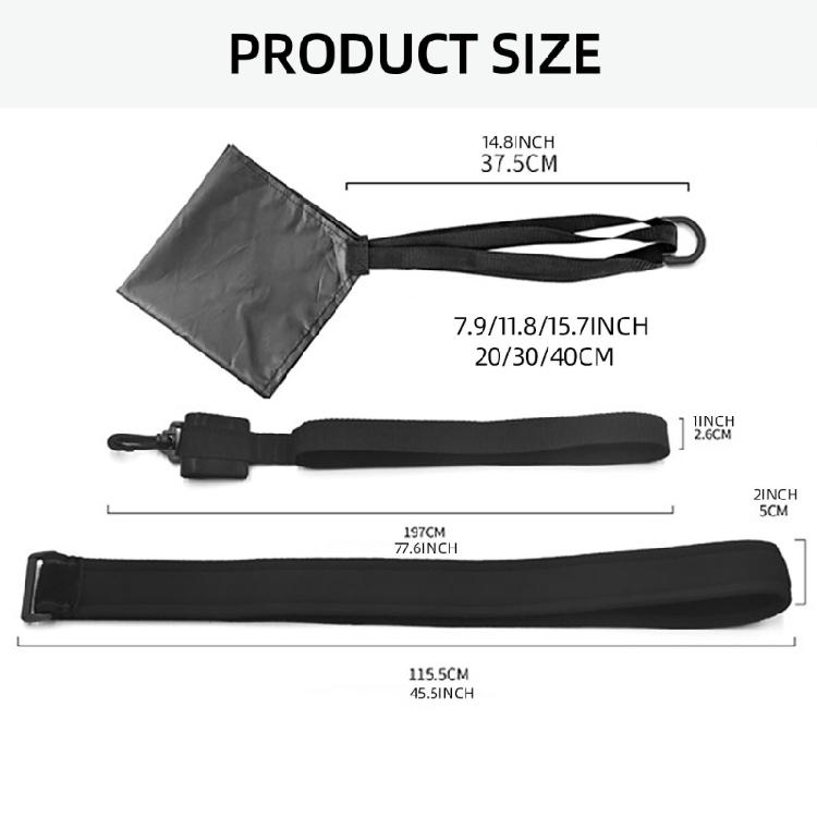 Swim Training Parachute Swimming Resistance Belt Strength Training Exerciser Belts Drag Parachute for Adults Kids