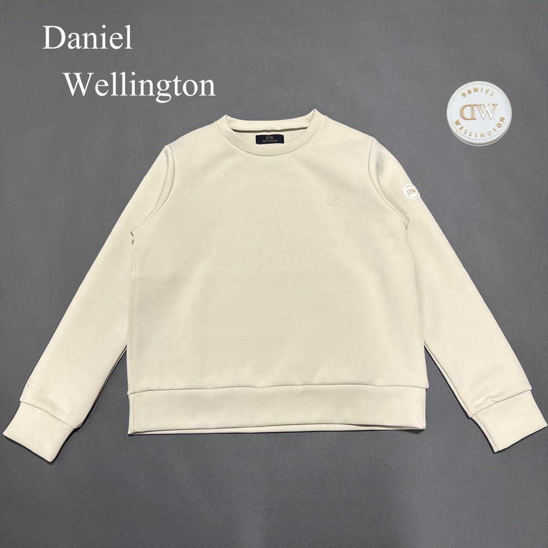 Used Daniel Wellington Sweatshirt M Embroidered Logo Beige Good Condition