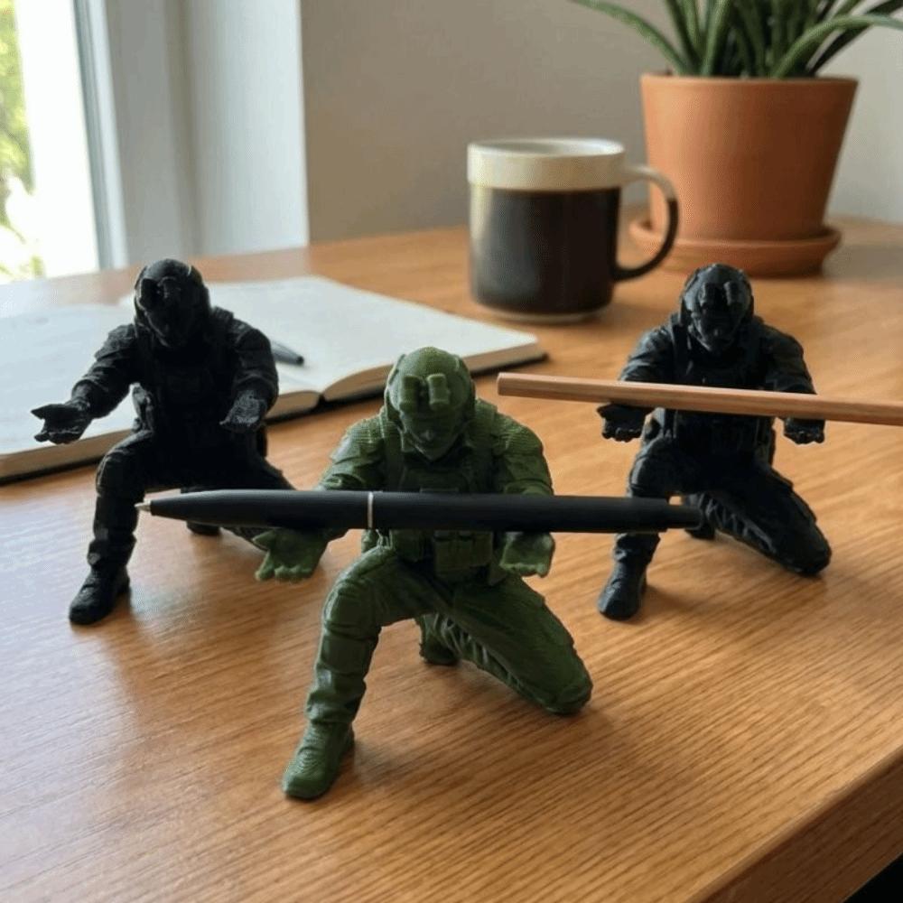 Special Forces Figure 3D Printed Pen Stand Plastic Pencils Desk Organizer Home Office