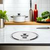 Stainless Steel Universal Pot Lid 32Cm - 12.58 Inch Metal Pan Cover for Frying Pan Saucepan Stock Pot Cooking with Heat