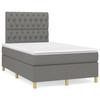3142562 vidaXL Divan Bed with Mattress Dark Grey 120x200cm Fabric
