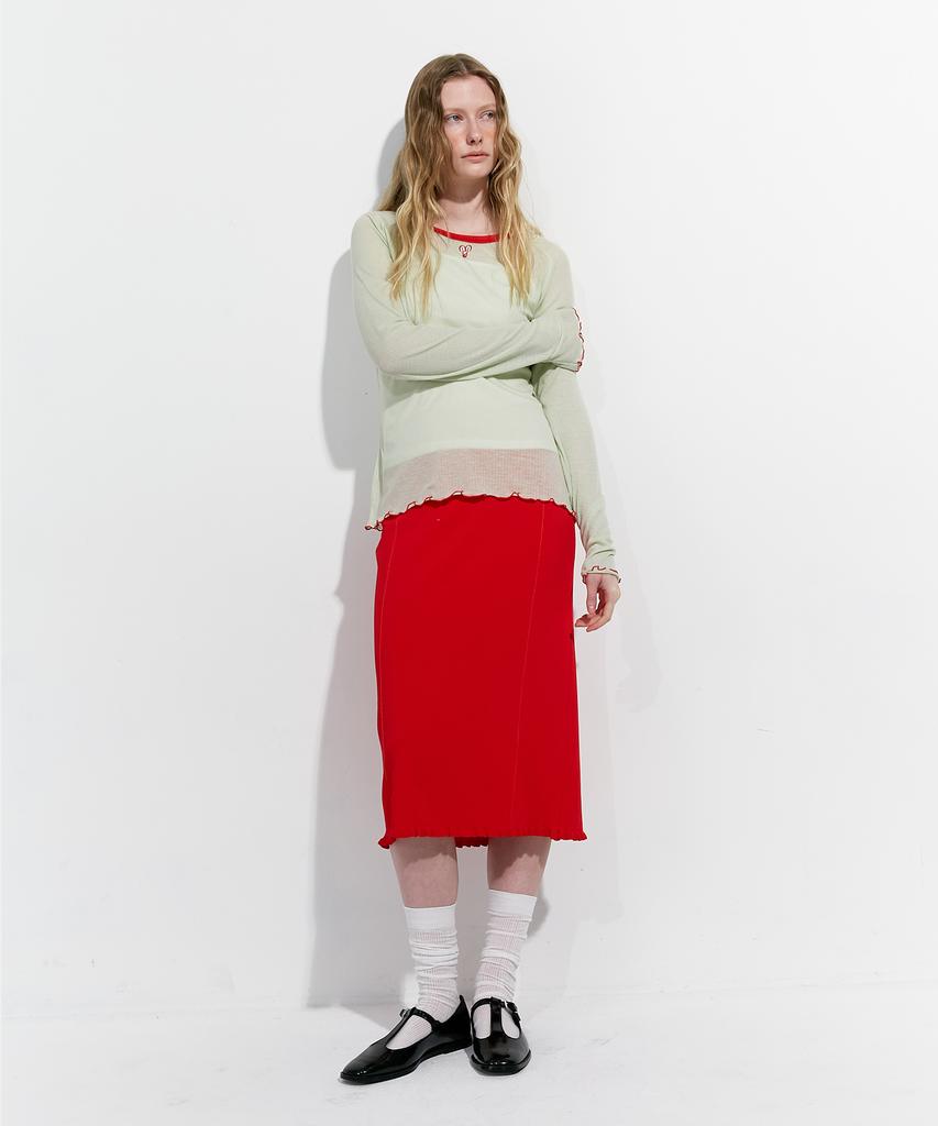 MAGGIE Ribbed T-Shirt (Mint)