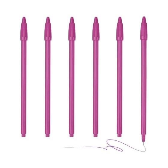 PATIKIL 6 Pcs Gel Ink Pens, 0.5mm Fine Point, Rose Pink Ink, Smooth Writing for Journaling, Notes, Office Supplies, Drawing, Teachers, Rose Pink