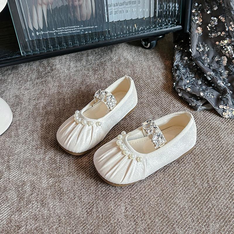 

Girls small single shoes2026Summer new style rhinestone elastic strap fashionable shoes for children, toddlers, and older kids, princess shoes 23Inner Length14.5cm бежевый