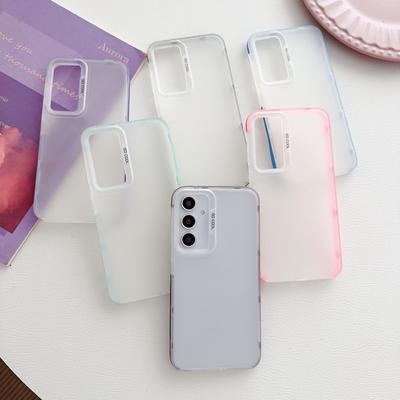 Modische, transparente, matte, einfarbige Hülle für Samsung S24 Ultra Plus S23 S21 Fe A55 A35 A34 A25 A15 A14 5g, weiche TPU-Hülle, All-Inclusive, stoßfeste Hülle