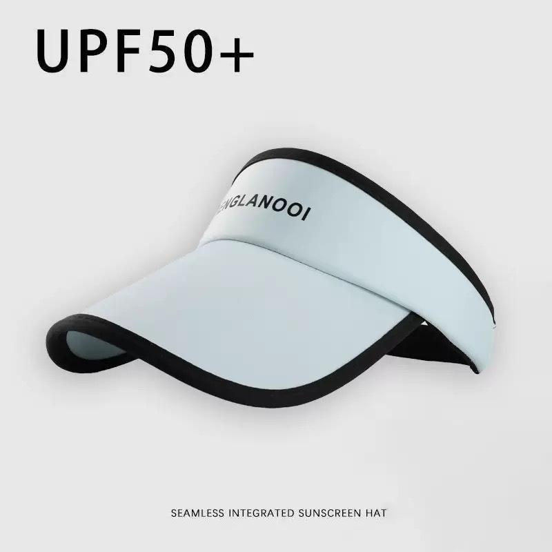 Traceless integrated sunscreen cap Summer UV protection foldable sunscreen cap Ultra light empty top hat Large brim sun hat