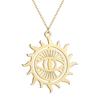 Kinitial Stainless Steel Mexico Zia Sun Symbol Pendant Neckalce For Women Men Scale Of Justice Bicycle Bike Jewelry Gift
