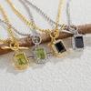 S925 Inlaid Fringed Colored Treasure Series Necklace Women'S Natural Black Spinel Peridot Collarbone Chain Jewelry