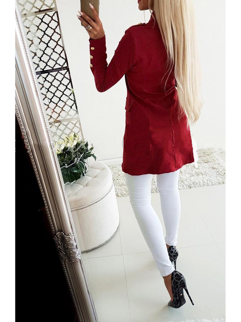 European American Slim-Fit Long-Sleeve Blazer Jacket