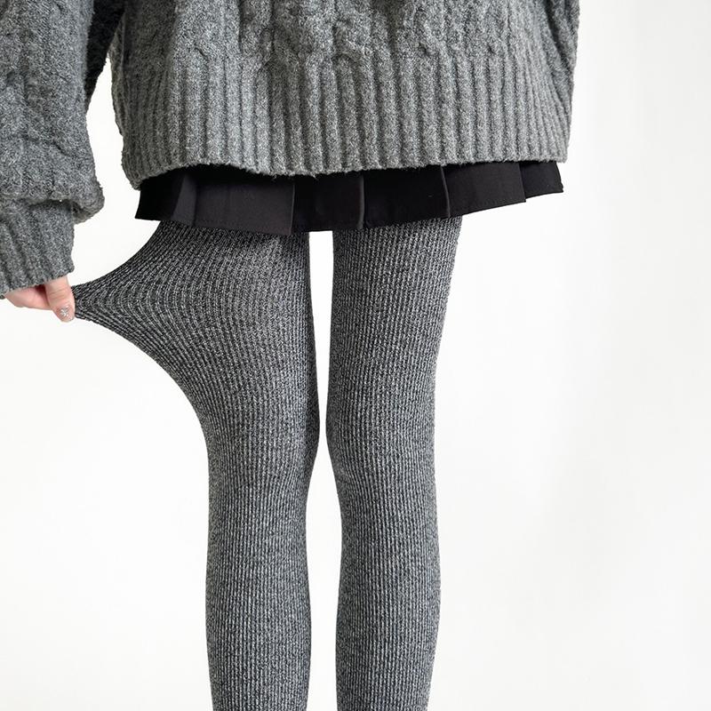 6 Colors Winter Pantyhose Women Fashion Korean Style Wool Catton Warmer Tights Slim Leg Stretch Bottom Thigh Stockings Girls