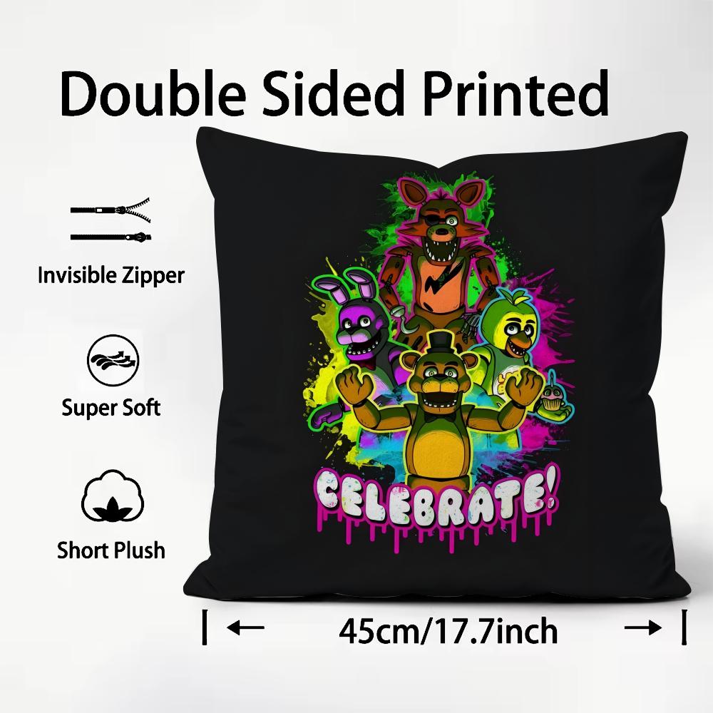 

FFive NightsS At Freddys Cushion Cover Plush Fabric Soft DoubleSided Printed Sofa Warm Winter Home Child Gift Pillow Case 30x30cm