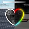 2026 Solar Powered Car Neon Light Striped Heart Lamp Led Ambient Light Wireless Suction Cup USB Rechargeable Led Atmosphere Lamp
