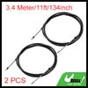 2pcs 134 146 169 228 Inch Marine Throttle Shift Remote Control Box Cable for Outboard Engine Boat Motor Steering System Black