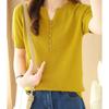 T-shirt V-neck Pullover Loose Half Sleeve Pullover Loose Half Sleeve V Neck T-shirt