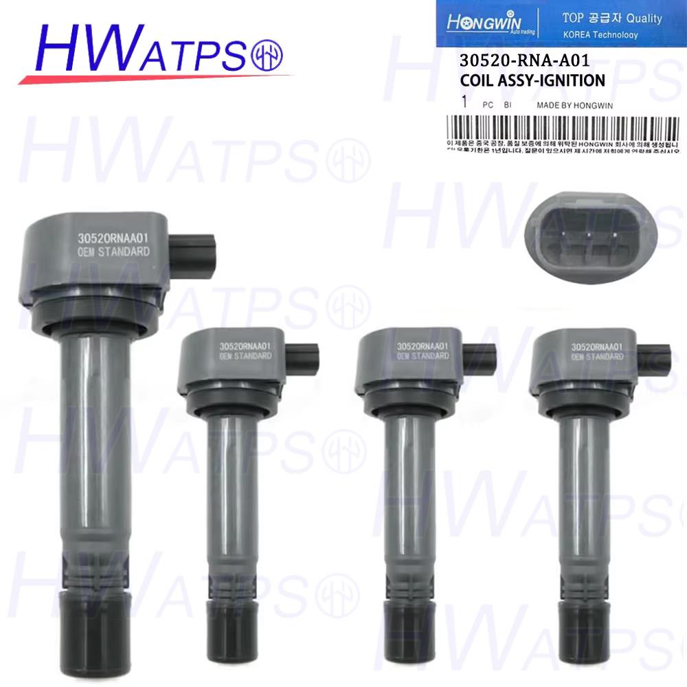 4PCS Ignition Coil Plug Wire 30520-RNA-A01 For Honda Civic 2006-2011 1.8L UF582 C1580 UF582 30520RNAA01 30520 RNA A01 099700-101 X4 Ignition Coil