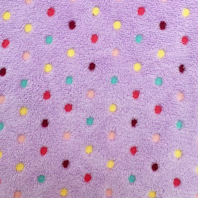 Polka Dot Double-Sided Flannel Fleece Fabric for Blankets, Pajamas, Cushions, Pet Beds