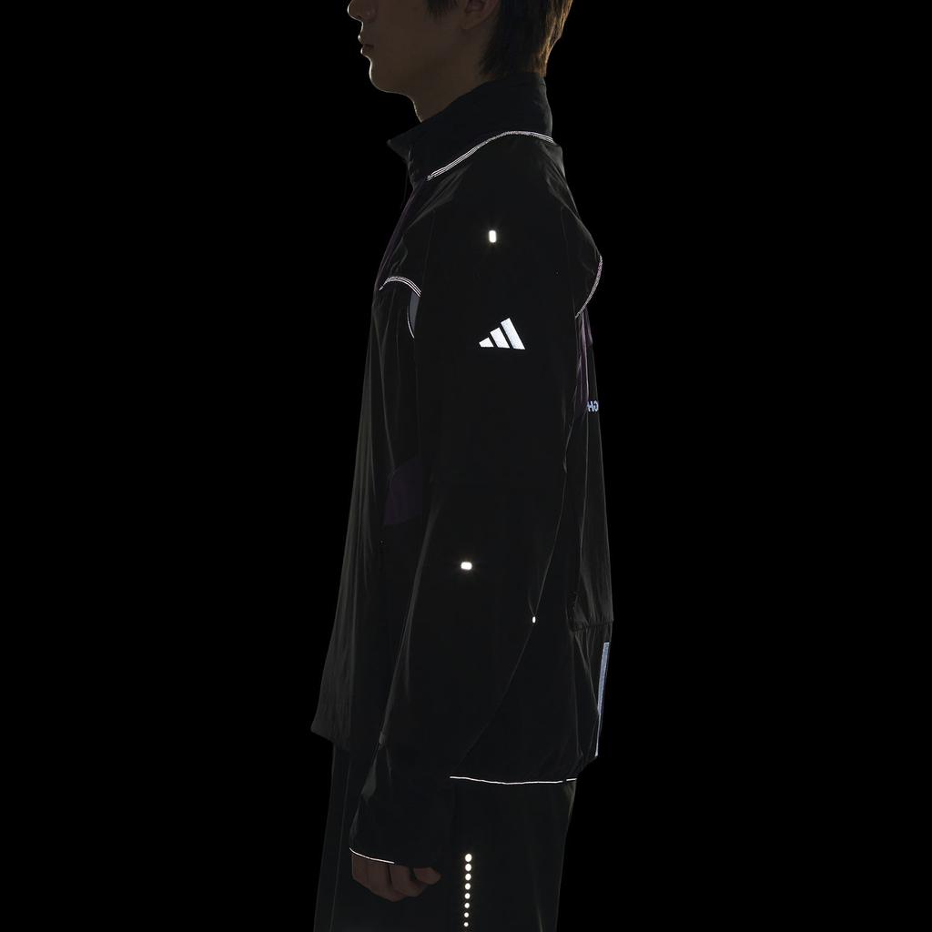 Adidas Breeze Run Reflective Print Removable Sleeve Running Jacket Men Jacket KF4924