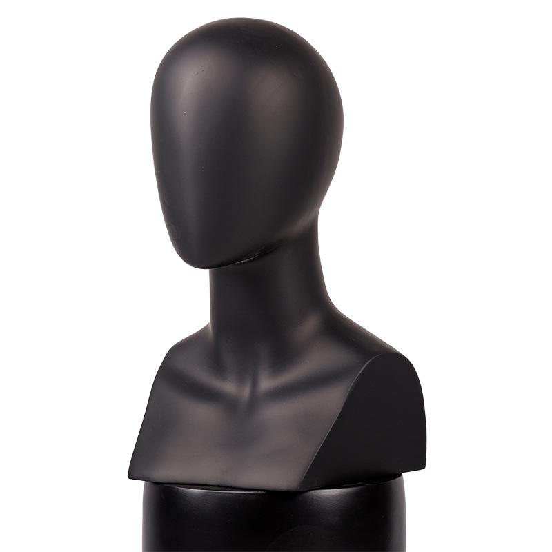 Male Mannequin Head with Shoulders for Hat, Wig, and Eyewear Display