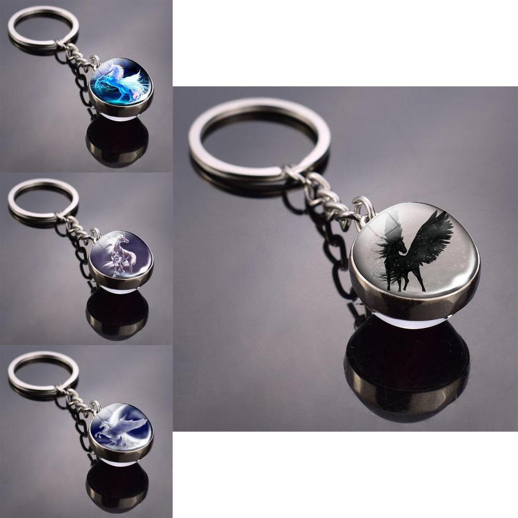 Stylish Unicorn Jewelry With Round Glass Pendant And Zinc Alloy For Gift And Personal Use