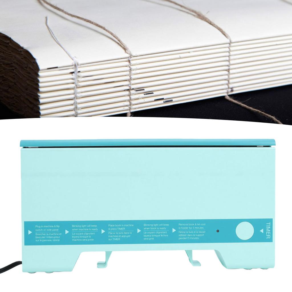 Thermobindegerät 280 Blatt Kapazität Papier Heißschmelzbuch für Schule Zuhause Blau