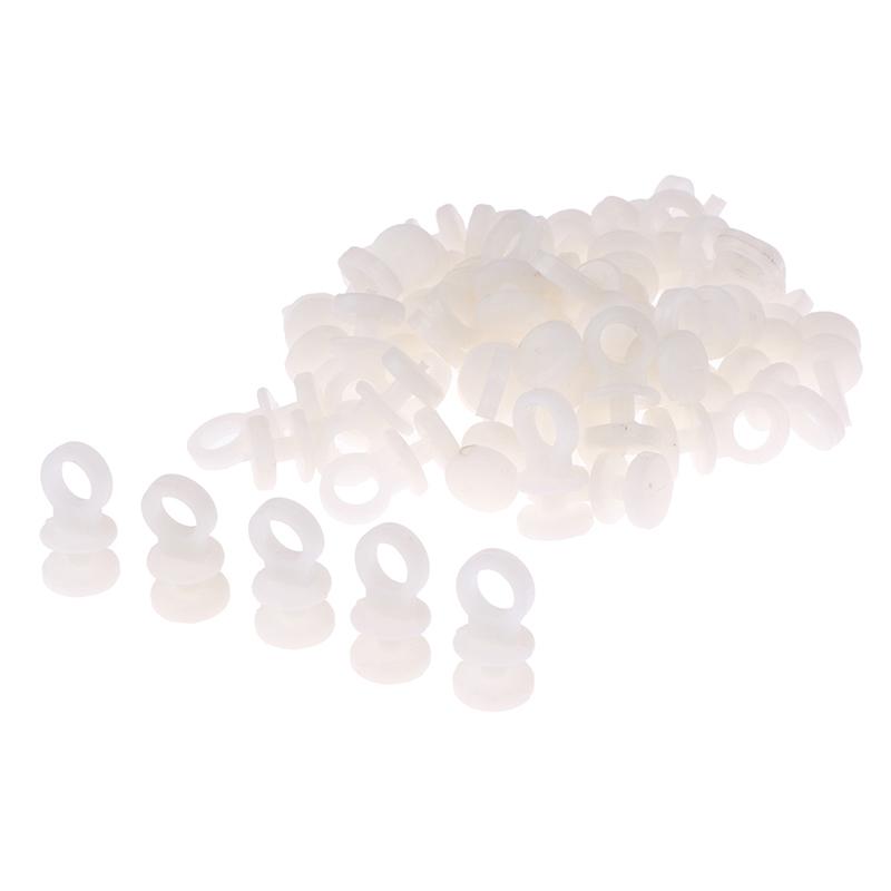 50Pcs Curtain Rail White Modern Style Accessories Plastic Curtain Track Gliders For Home Hanging Curtain Glider Hook Ring Rail