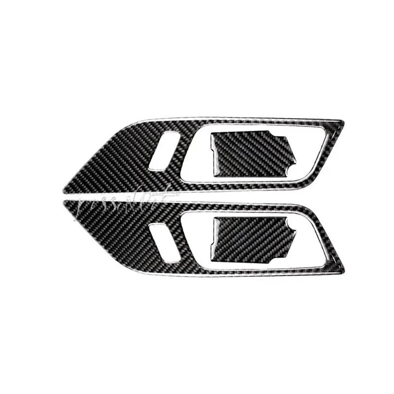 Carbon Fiber Door Inner Handles Door Bowl Decorative for Ford Mustang Car Stickers Car-Styling 2015 2016 2017