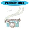 Vintage Camera Pendant Necklace With Crystal Beads 45Cm Adjustable Chain For Women Elegant Collarbone Jewelry Gift