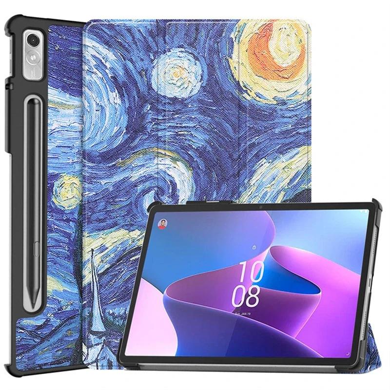 Case for Lenovo Tab P12 12.7 Lightweight Tri-Folding Stand Leather Tablet Cover for Xiaoxin Pad Pro 12.7 P11 P11Pro P12 2023