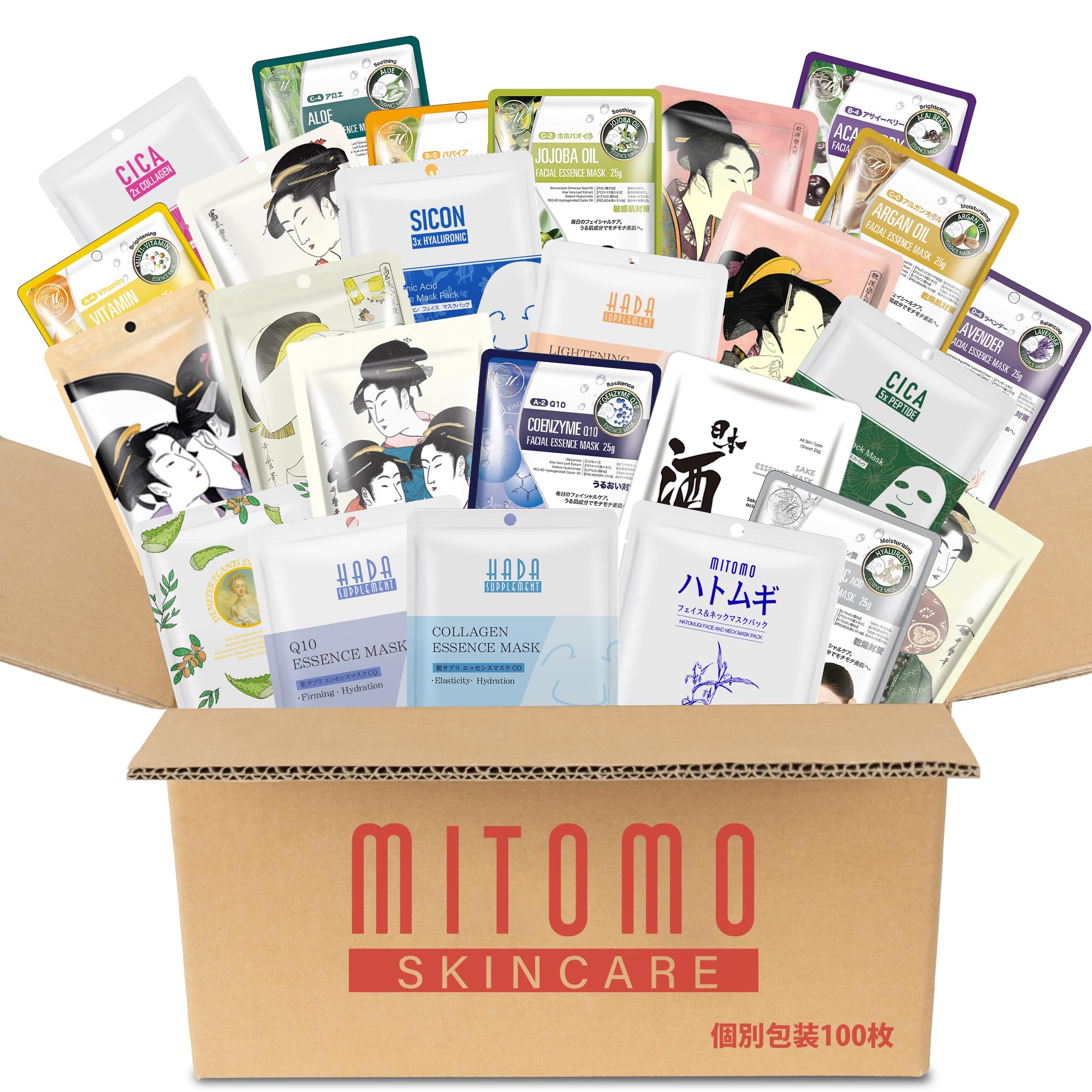 

MITOMO SKINCARE Moisturizing Sheet Mask Lucky Bag Intensive Moisturizing Pack that Moisturizes the Skin Intensive Moisturizing Lucky Bag Individually