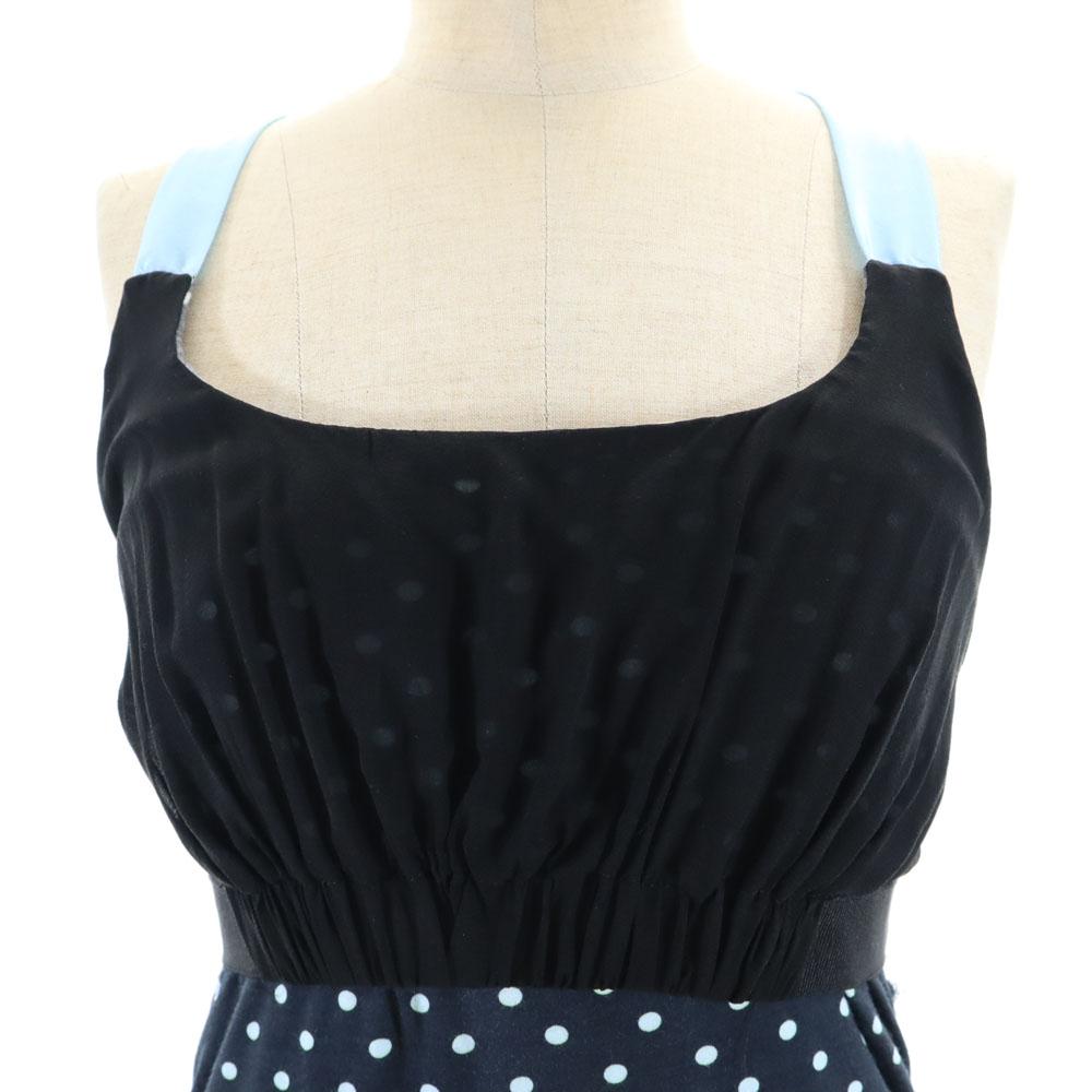 Sportmax Made In Italy Dot Pattern One Piece M Charcoal Black Polka Dot Women Used