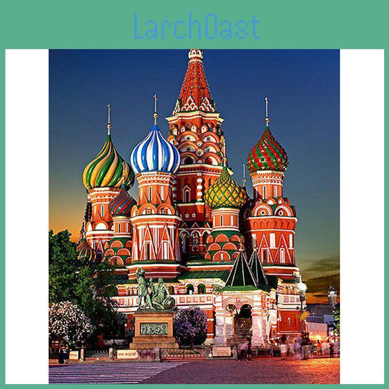 Painting Moscow Full Round Diamond Church Diamond Mosaic Rhinestone Picture Embroidery Home Decor