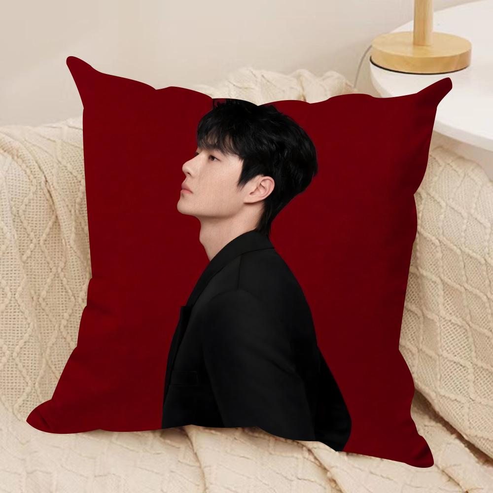 W-Wang Yibo Kissenbezug Weicher Plüschstoff Beidseitig Bedruckter Sofakissenbezug für Alle Jahreszeiten Heimdekoration Geschenk