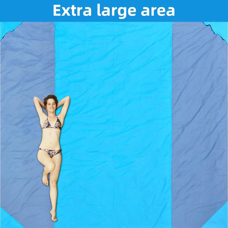Spring Picnic Mat Waterproof Moisture-proof Mat Outdoor Folding Beach Mat Camping Folding Portable Gingham Pocket Beach Mat