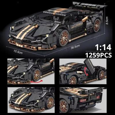 67129 Carro MOC 1280 peças Blocos de Construção Carro e Brinquedo de Construção Conjunto de Carros Colecionáveis para Adultos para Construir 1:Modelo de Carro Esportivo em Escala 14