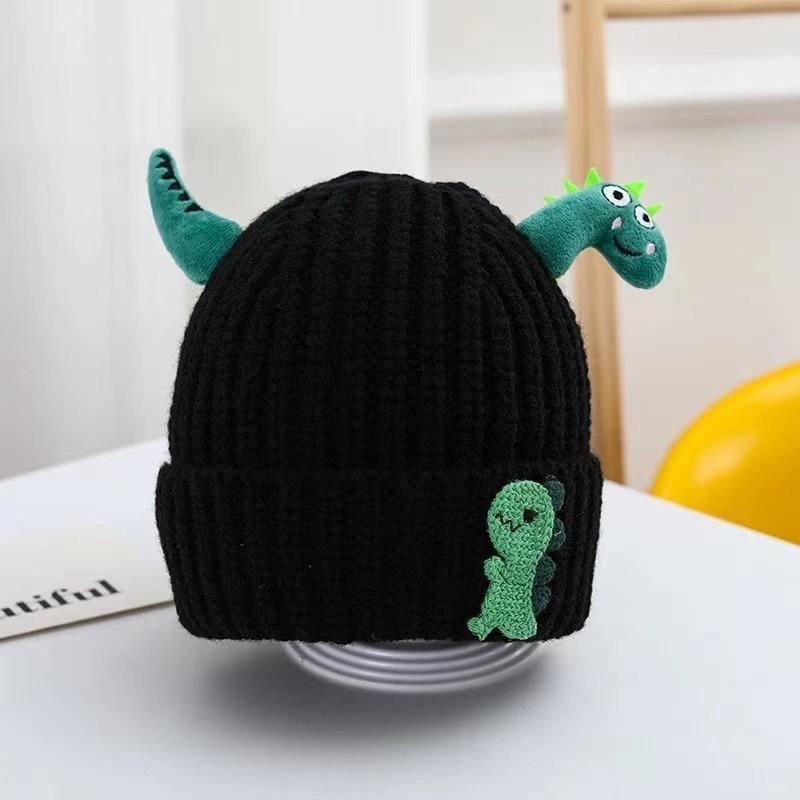 Winter new children's hats cute super cute cartoon shape boys and girls wool hats thermal hats sleeves knitted hats