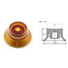 4 Pcs Guitar Bass Top Hat Bell Speed Knobs for LP SG Amber Guitar Knobs Brown