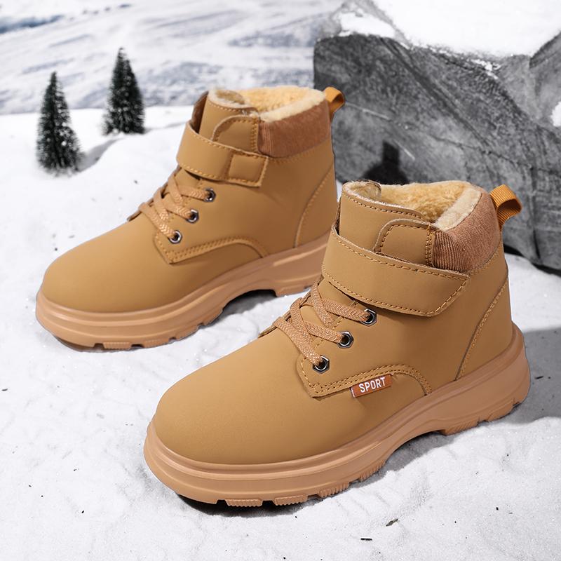 Kid's Winter Boots  Plus Velvet Plus Cotton Snow Boots Outdoor High Warm Girls Winter Boots  Kids Winter Boots