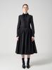 Seutyudiopolaenkeompeoni Poplin Pleated Ruffle Midi Dress