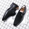Men Street Style Monks Loafers Shoes Wedding Party Shoes Formal Business Suede Dress Prom Shoes Large Size