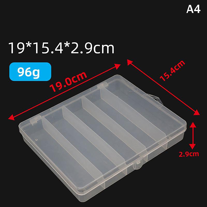 Transparent 5 Compartments Fishing Tackle Box Storage Case Fly Fishing Lure Spoon Hook Bait Case Boxes Fishing Accessories Tools