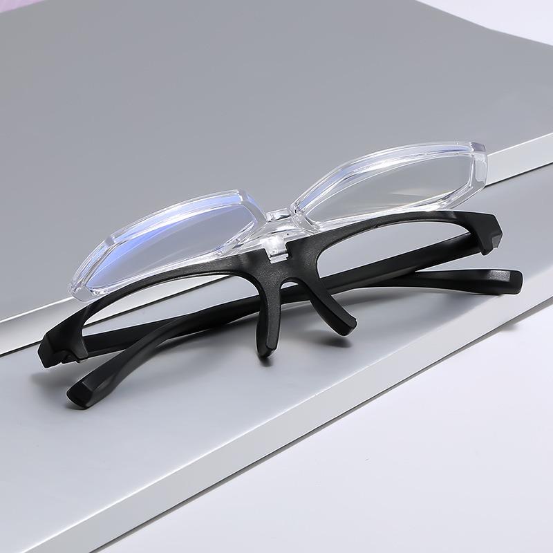 

Откидные очки для чтения высокой четкости с защитой от синего света, мужские и женские, модные, для защиты глаз, двойного назначения для близи и дали, пресбиопические очки +400 degrees чёрный