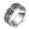 1Pcs Men's and Women's Ethnic Style Simple Retro Stainless Steel Ring