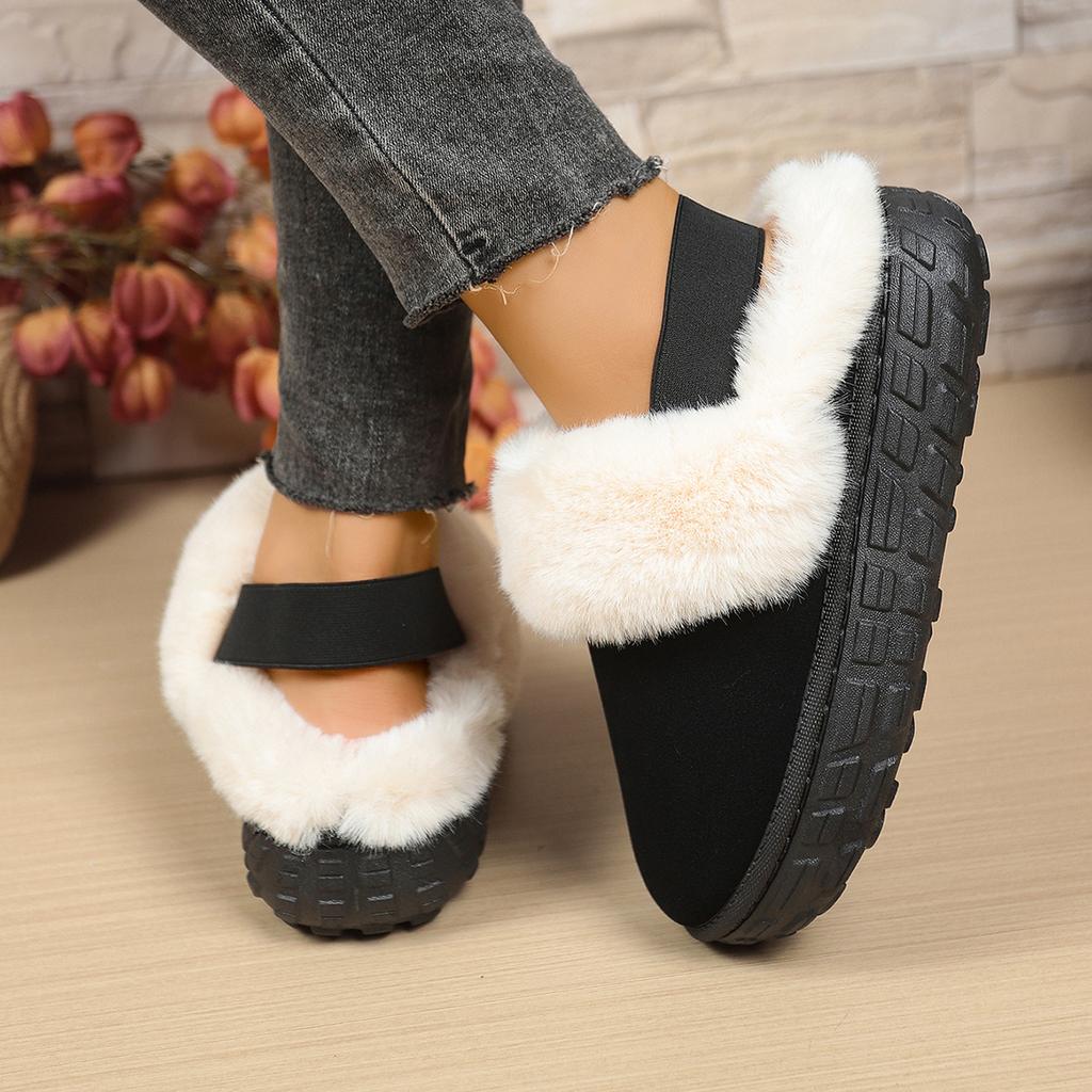 Fashion 2025 NEW Fashion Women Fluffy Slippers Autumn and Winter Indoor Slippers Thick Sole Anti-Slip Warm Unisex Shoes Women
