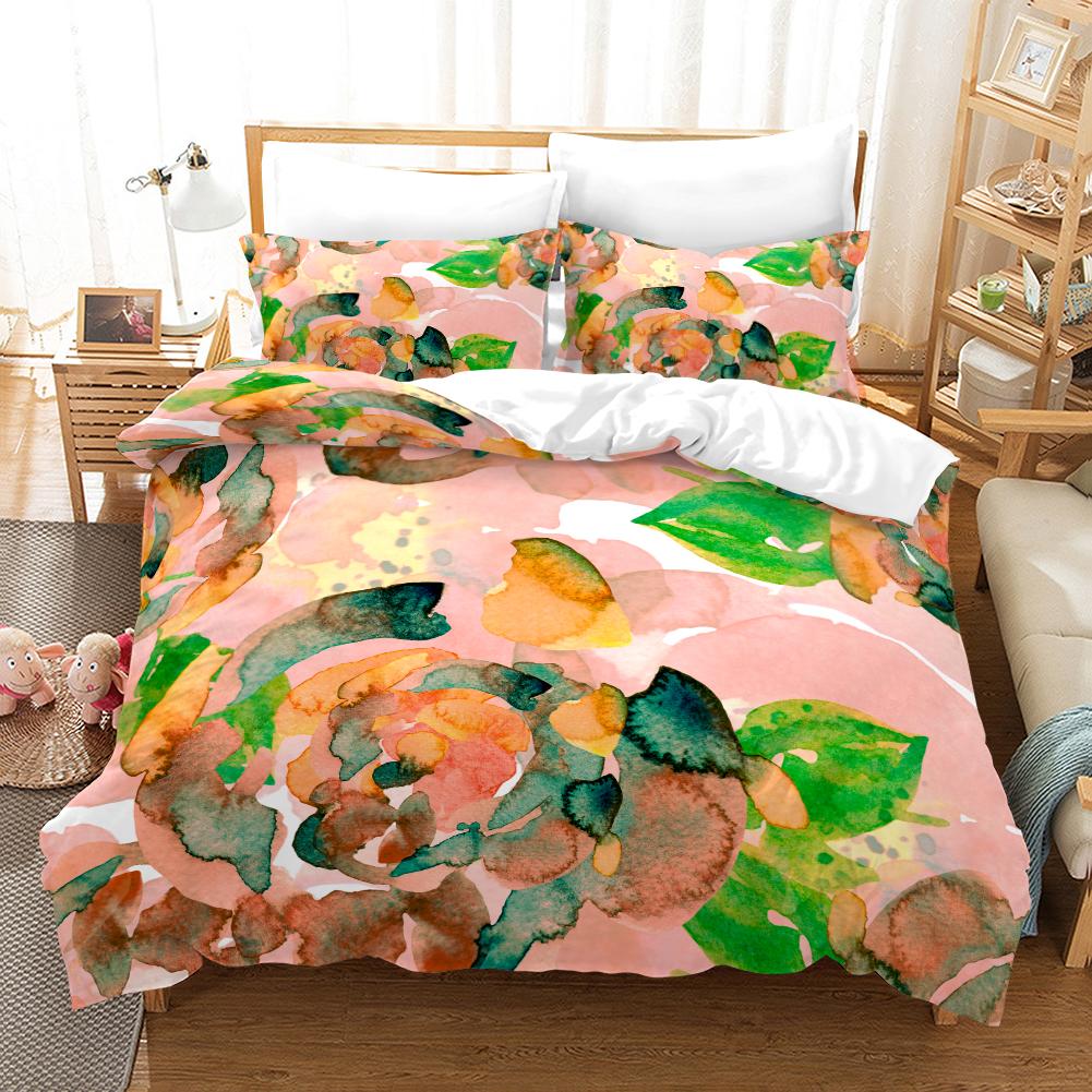 Simple Style - Digital Printed Duvet Kit - Polyester - Bedroom Decor -1 Bed cover +2 Pillowcase (no pillow core)