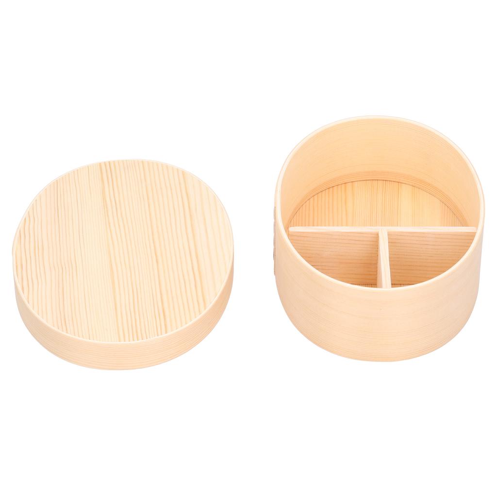 Wood Color Bento Box Oval Shape Sushi Lunch Box Food Storage Container for Student Adult