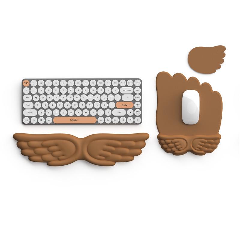 Silikon-Memory-Schaum-Handgelenkauflage für Maus und Tastatur mit Handyhalter